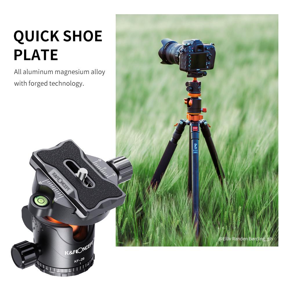 K&F CONCEPT SA254T1 2,39 M/94,1 pollici treppiede professionale per fotografia monopiede treppiede per fotocamera orizzontale