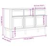 FLORO Sideboard Wax Brown 114 x 43 x 74 cm Solid Pine Wood