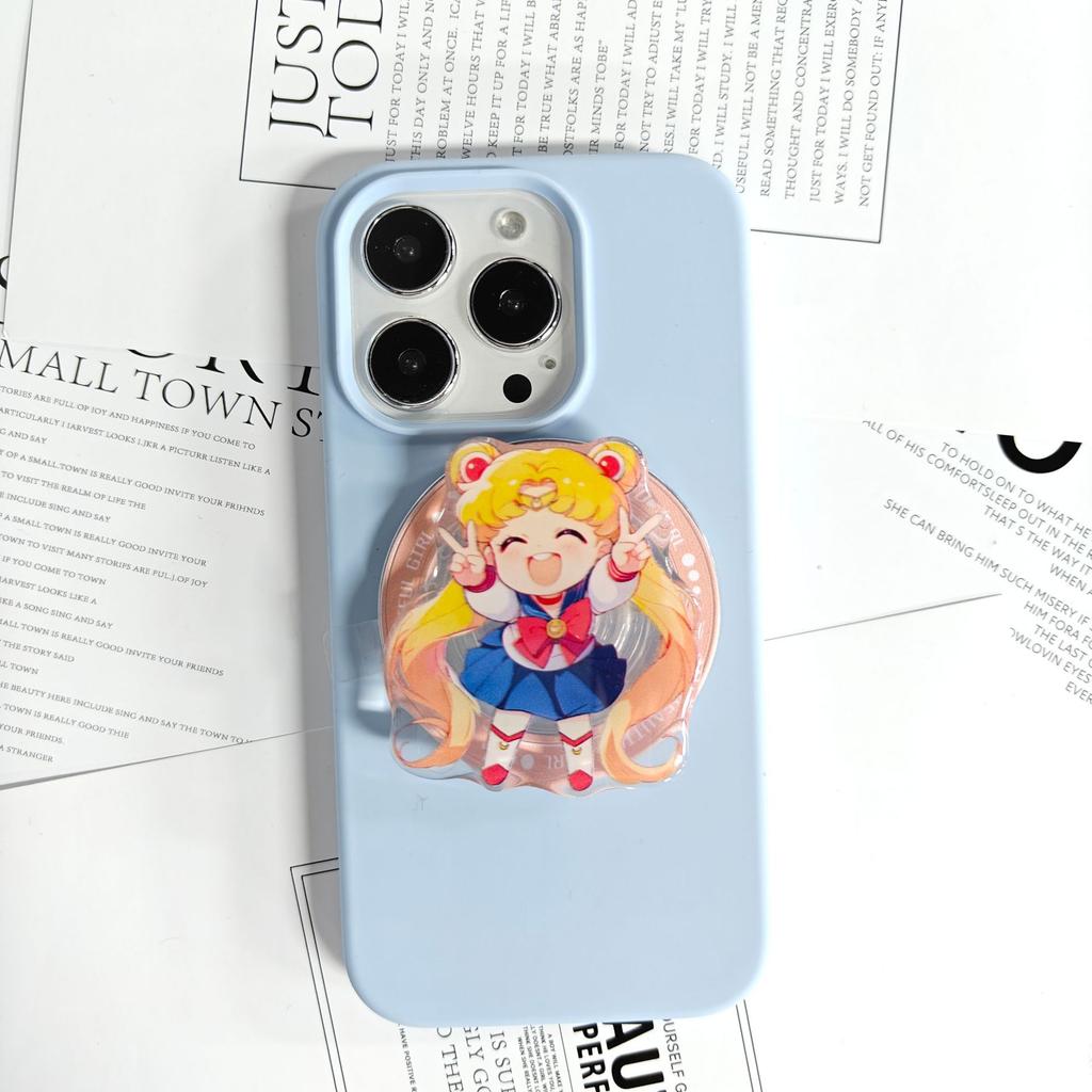 Phone Magnetic Stand Telescopic Rotating Ins Cartoon Cute Desktop Girl Student Drama Watching Airbag Stand