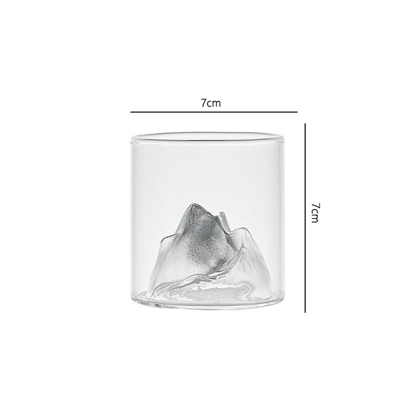 170ml/320ml Eisbergförmige Glastasse Mehrfarbig Wasserbecher Hitzebeständige Teetasse Personalisierte Trinkgläser Kaffeetasse