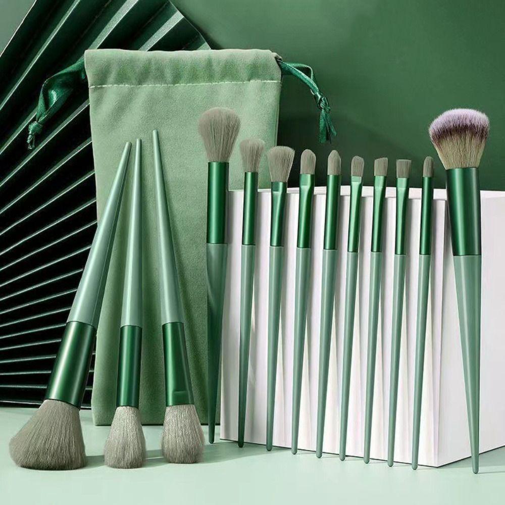 

13Pcs/Set Professional Professional Makeup Brushes Tools Soft Eyeshadow Powder Brush Furry Concealer Cosmetic Brush Set кофейный