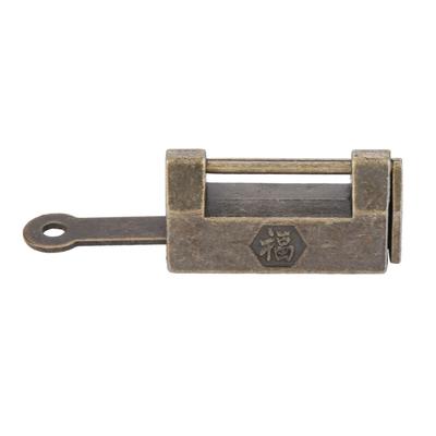 2pcs Antique Retro Style Chinese Vintage Padlock Chinese Style Horizontal Lock  Furniture Cabinets