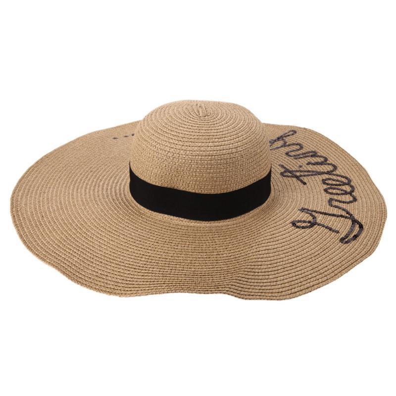 Summer Beach Sun Straw Cap Wide Brim 