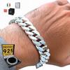 THICK Silver Men' Bracelet 925 SILVER Cuirass 11mm As a Gift ITALIAN