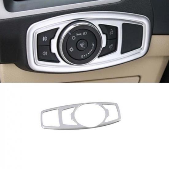 Headlight Switch Control Frame Cover 1PCS For Ford Edge 2015- Matte Silver
