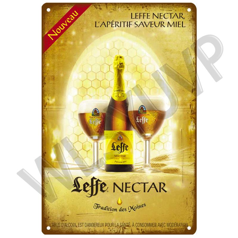Leffe Retro Metal Sign Tin Sign Whisky Belgium Beer Plaque Metal Wall Decor Vintage Decor Poster Plates Man Cave Shabby Chic