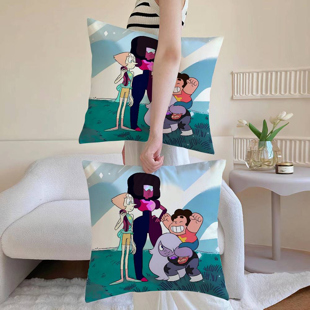 S-Steven AnimeUniverse Pillow Case Anti-dustmite Pillowcase Invisible zipper silky Sofa cushion cover