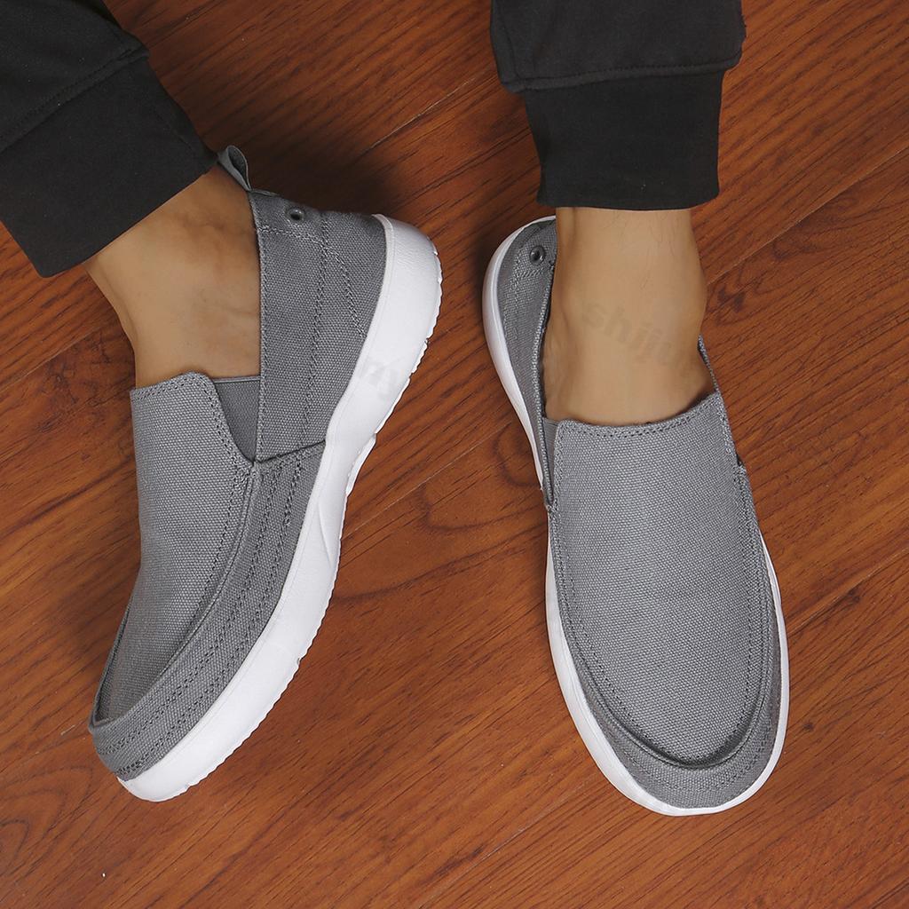 Autumn Men Canvas Casual Shoes 2025 New Breathable Soft Leisure Men Loafer Sneakers Comfort Low-top Non-slip Sneakers Footwear