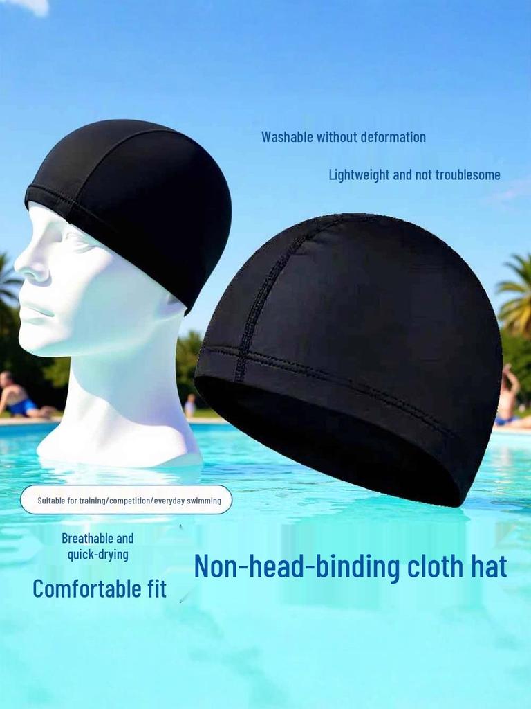 Unisex High-End Comfortable Waterproof Swimming Cap with Ear Protection - Elastic Design Won't Constrict Head