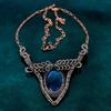 Labradorite necklace copper wire wrapped jewelry natural gemstone ooak necklace handmade fancy jewelry copper wire necklace anniversary gift