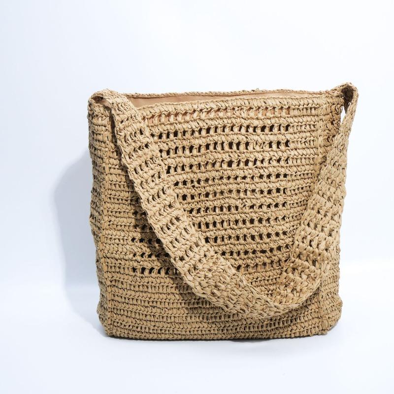 New Shoulder Hollow Straw Bag Versatile Hand-woven Bag Women's Large-capacity Tote Bag Vacation Beach Bag