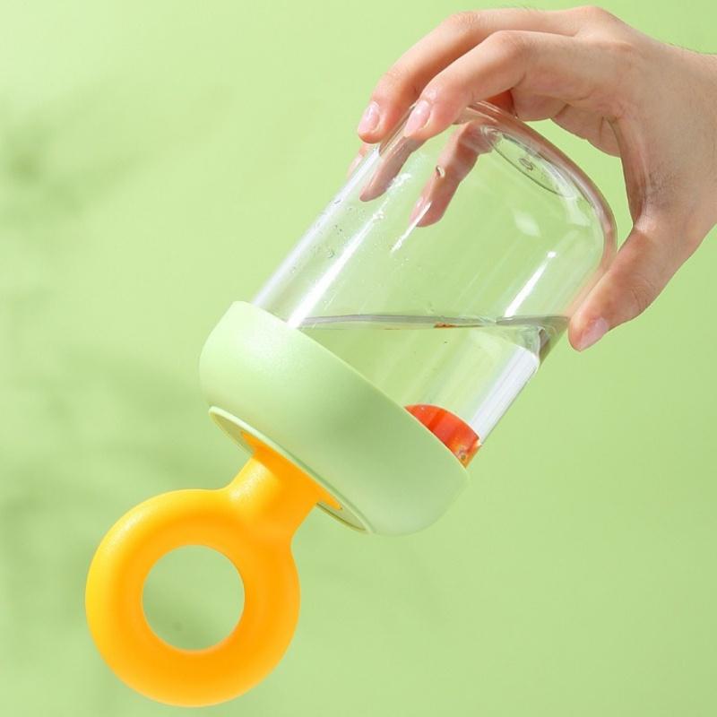 Portable Dopamine Fruit Cup Outdoor Sealed Leak-proof Yogurt Cup with Fork Picnic Double Layer Food Grade Plus Thick Drain Cup