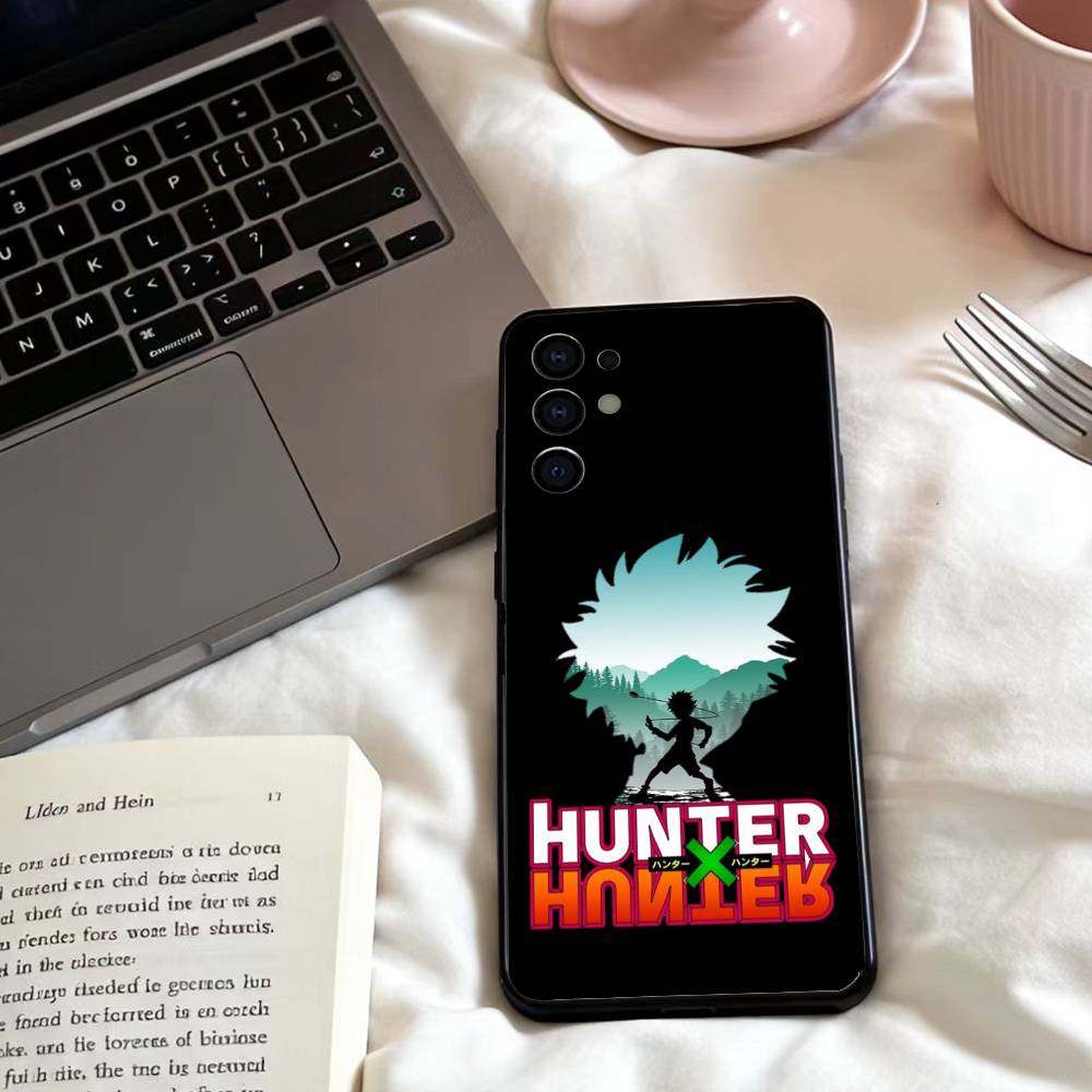 HEISS Anime H-Hunter x Hunter Handyhülle Für Samsung S25,24,23,22,30,21,10,9,Ultra,Plus,Lite,FE,4,5 G Weiche Schwarze Hülle