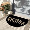 1Pcs Heart-Shaped Semi Circle Welcome Doormat Non-Slip for Outdoor Patio Porch Kitchen Bathroom Entryway Floor Mat