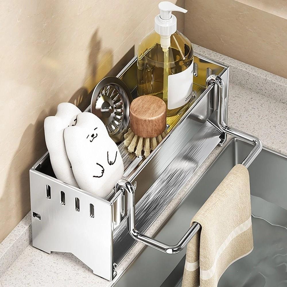 Detachable Kitchen Sink Rack Quick Dry Dishcloth Organizer Sponge Drainer Shelf  Bathroom Use