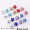 Exquisite Polymer Clay & Titanium Steel Ball Stud Earrings 3-8mm - High-Quality Ear Piercing Jewelry with Screw-On Backs