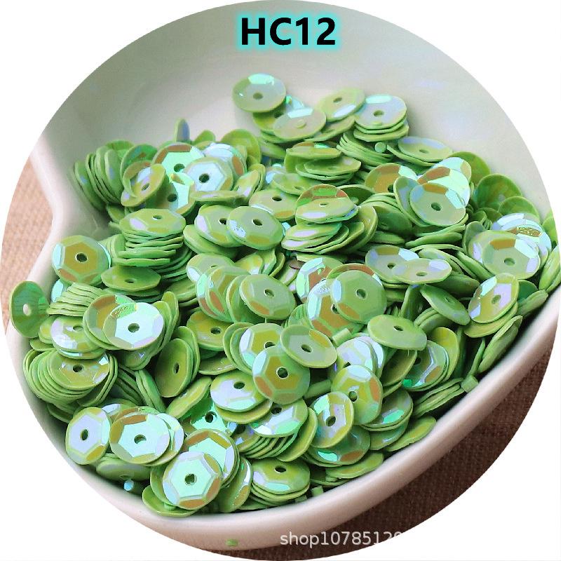 Paetês Côncavos Redondos AB Iridescentes de 6mm - Peças Curvas Brilhantes para Acessórios de Roupa e Joias DIY