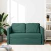 Floor Sofa with Sleeping Function Dark Green 112x174x55 Cm Fabric
