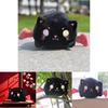 Charming Cartoon Cat Demon Plush Cushion For Relaxing Sleep And Stylish Backpack Accessory