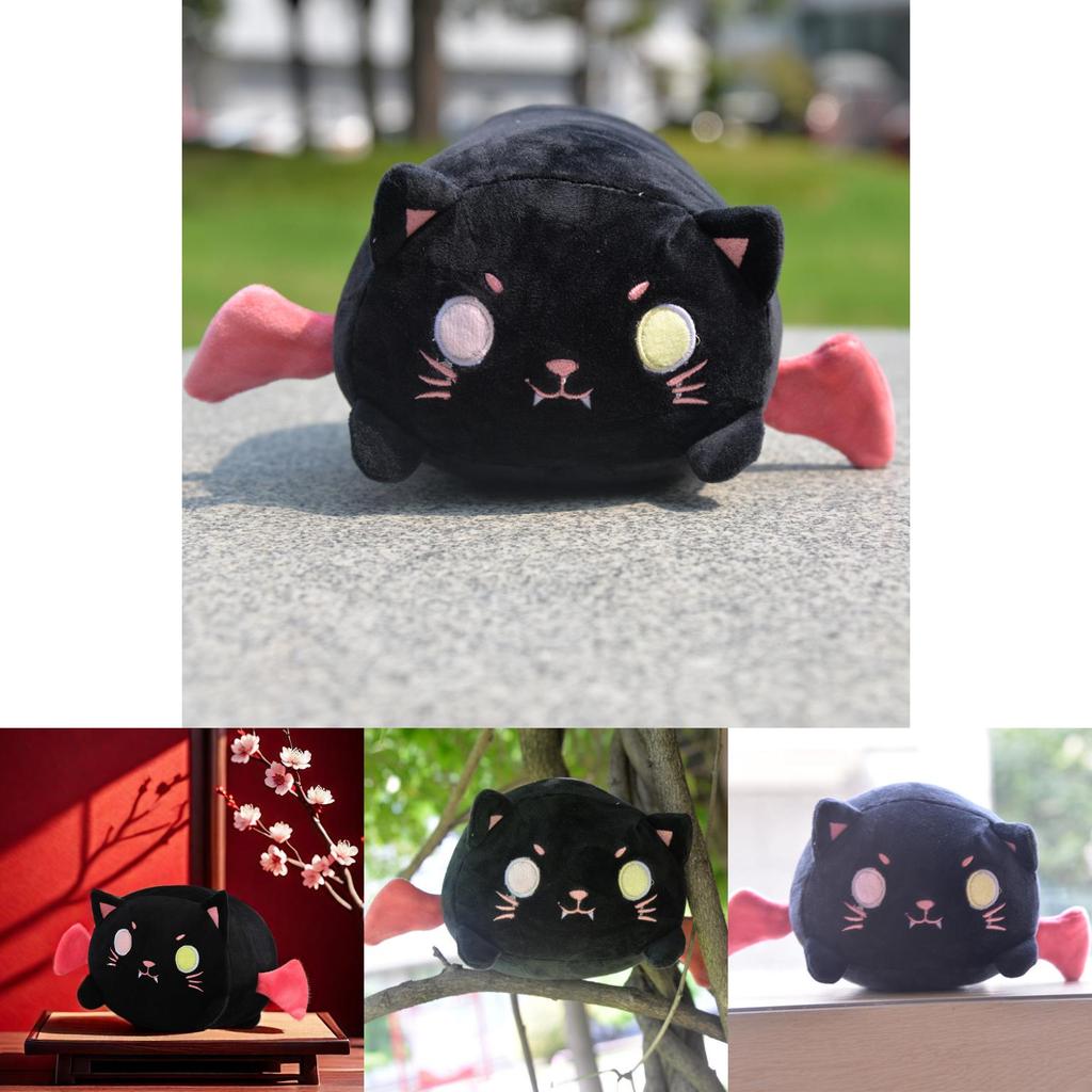 Charming Cartoon Cat Demon Plush Cushion For Relaxing Sleep And Stylish Backpack Accessory