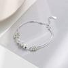 Luxury 925 Silver Bracelet for Women Vintage Adjustable Lucky Beads Ball Jewelry Designer Gift