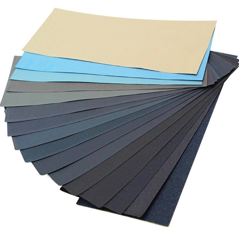 Industrial Professional Grade 9x3.6 Inch Silicon Carbide Sandpaper 5 Sheets Fit for Metalworking Woodworking Polishing