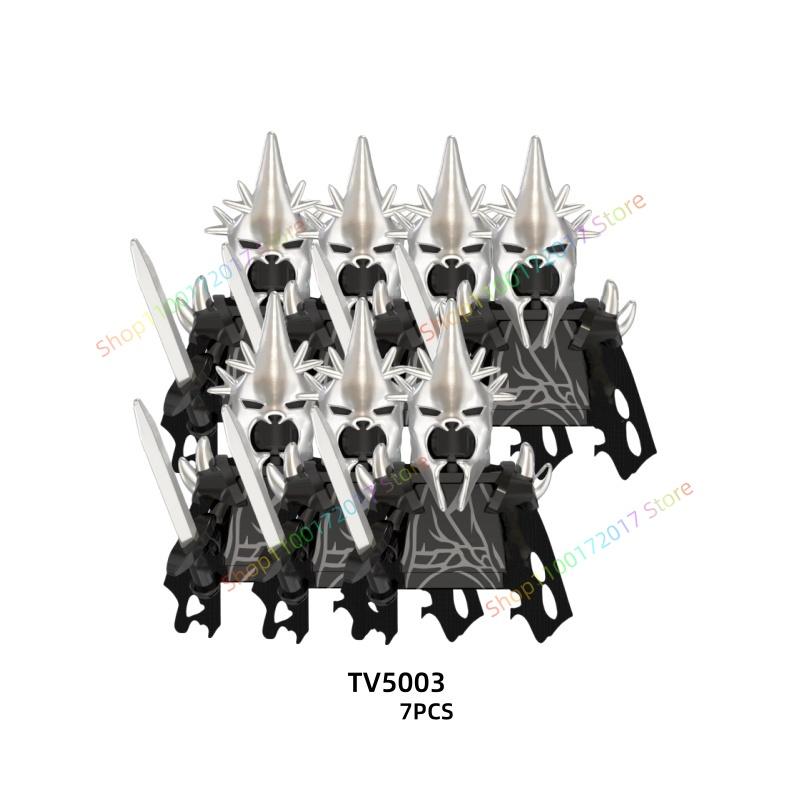 

7PCS Anime Movie TV6401 TV6402 Series Action Figures Blocks Toy Orcs Medieval Wars Soldiers Building Bricks Model Toys Gift