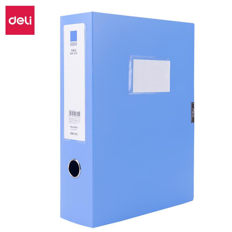 Deli A4 Velcro Plastic File Box