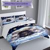 3PC Custom Name Nightly Sheep Dreams Bedding Set Duvet Cover Closure Includes 1 Duvet Cover & 2 Pillowcases for Bedroom