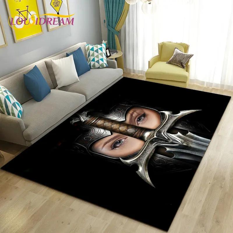 Knight Templar Cavalier Crusaders Game Area Rug Large,Carpet Rug for Living Room Bedroom Sofa Doormat Kitchen,Non-slip Floor Mat