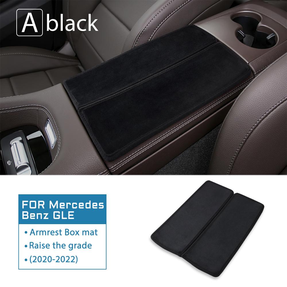 Car Armrest Box Cushion Fleece Pad Cover For Mercedes Benz A C E S Class GLE GLB GLA W205 W213 W167 W177 H247 X247 2015-