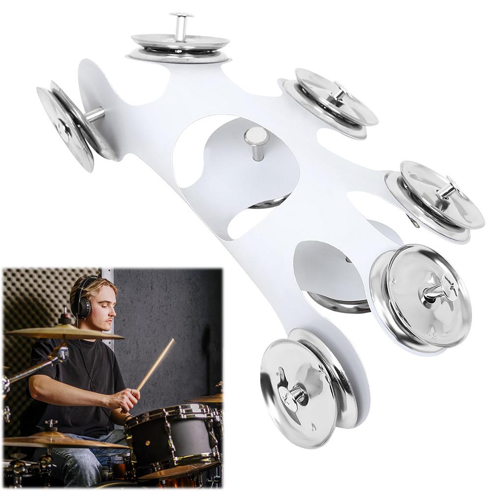 Becken Ring Glocke Verschleißfest Tamburin Hi-Hat Edelstahl Silikon Tamburinringe Schlagzeug Perkussionszubehör