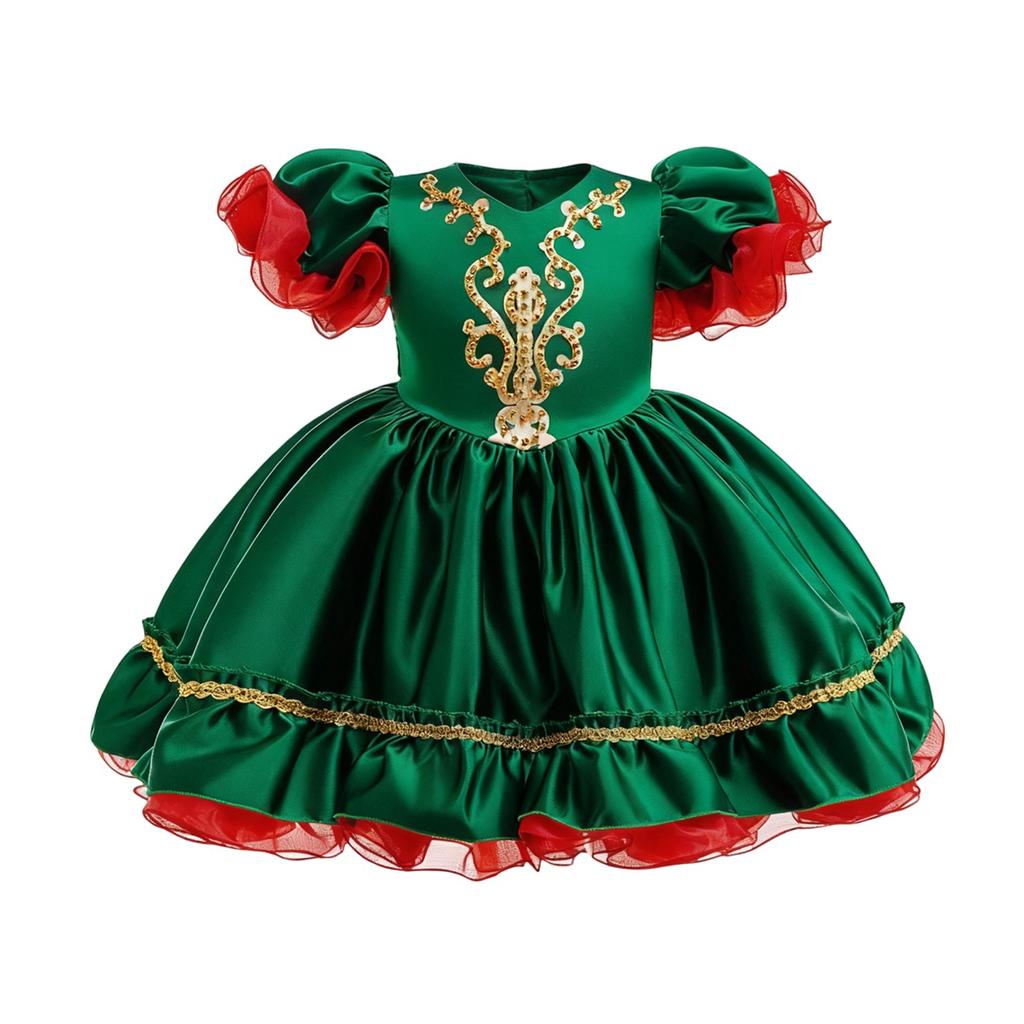 Kindermode Weihnachten Tüllkleid für Geburtstagsfeier und Aufführung