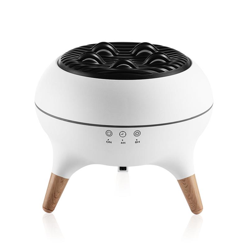 Tranquil Moon Aroma Diffuser: Jellyfish Salt Stone Clock & Volcano Humidifier