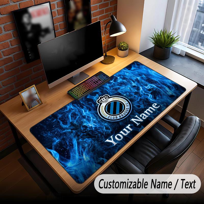 Large Mouse Pad Club Brugge FC Print Custom Name Text Desk Mat for Office Gaming