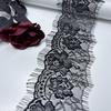 French Chantilly Lace, 3m X 10cm, Non-stretch Narrow Black Eyelash Lace Trim for Lingerie, Dress, Garment, Sewing & Crafting