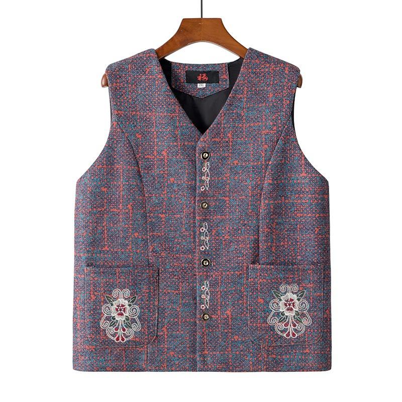 Spring Collar Vest Women's Season Vest Year Old 0 Old Lady Outer Vest