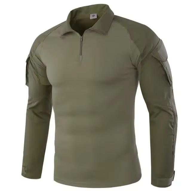Herren Outdoor Taktische Wander-T-Shirts, Jagd Tarnung Langarm Jagd Klettershirt, Herren Atmungsaktive Sportbekleidung