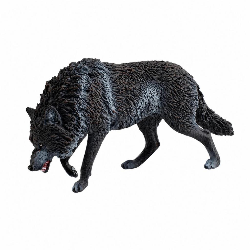 Standing Wolf Animal Model Sturdy for Imaginative Play, Kids