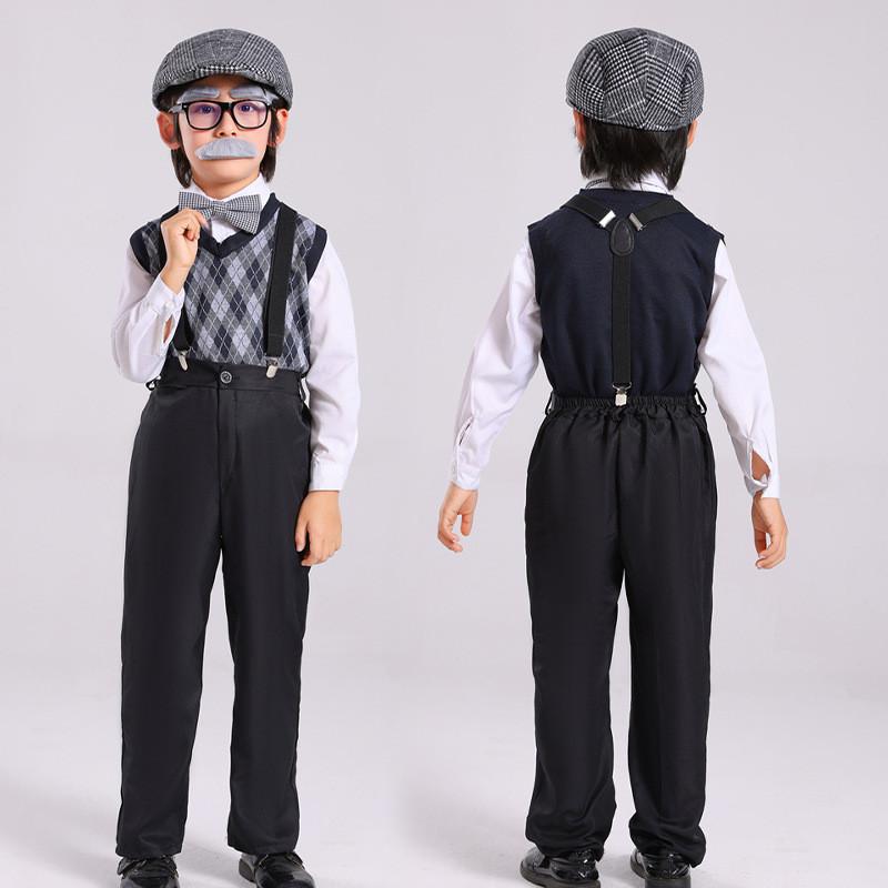 Elderly Childrens Day Cosplay Costume Stage Performance Halloween Fashion Party