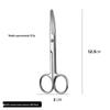 420 Stainless Steel Multi-Purpose Scissors: Large Curved, Straight, Round Tip for Surgical, Beauty, Nose Hair, Eyelid, and Teaching Use.