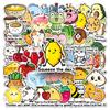 50-Piece Original English Reward Stickers - Hand-Drawn Non-Infringing Cute Cartoon Playful Decals for Stationery, Water Bottles
