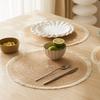 1pc Hot Selling Fringe Eco-friendly Household Non-Slip Heat-Resistant Morden Style Table Placemat Washable Mat For Dining Table