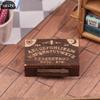 1 Retro Mini Holz Ouija Brett mit Schublade Miniatur Spirit Board Mikrolandschaft Szene Ornament Heim Schreibtisch Dekoration