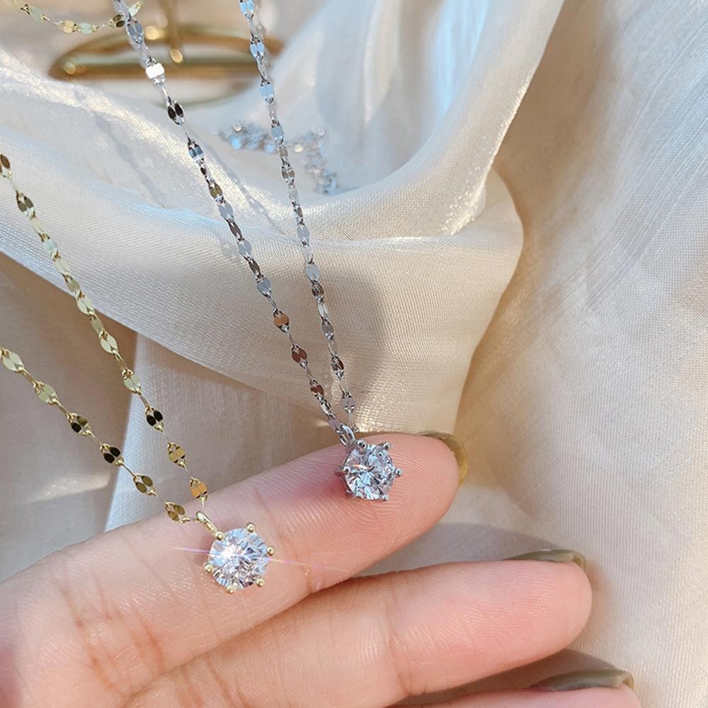 

Подарки, простой бриллиант, свежая цепочка на ключицу, циркониевое ожерелье, женское ювелирное колье