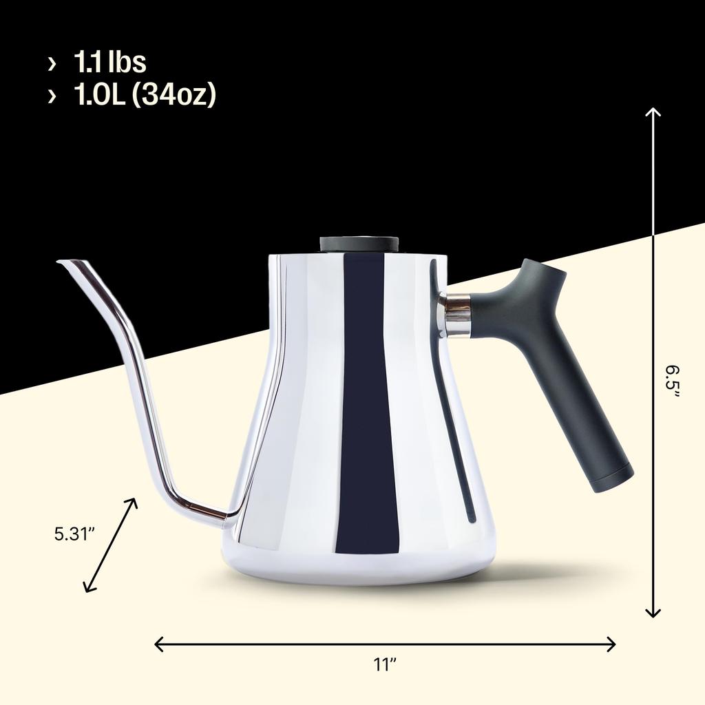 FELLOW Stag Pour-Over Kettle, Polished Silver