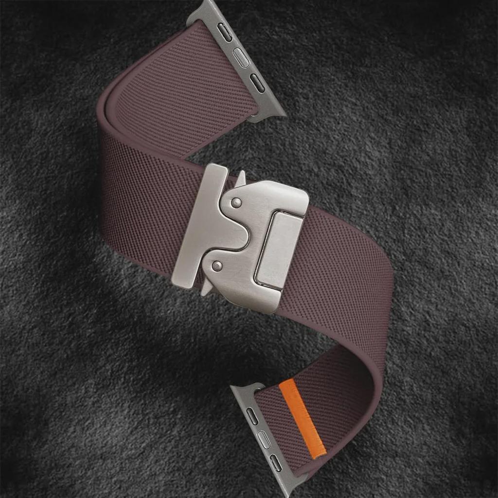 Compatible with Apple 10th Gen Elastic Nylon Watch Band, Ultra 1~2, Series 987654 Buckle