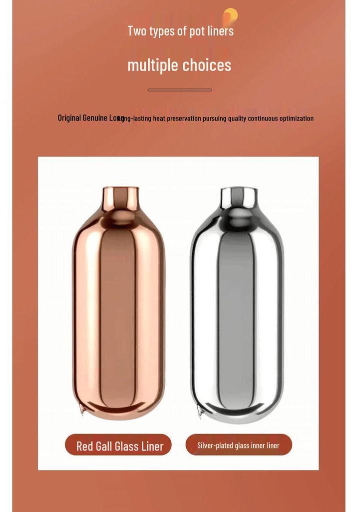 Large Glass Liner Thermos Flask for Home and Student Dormitory Use