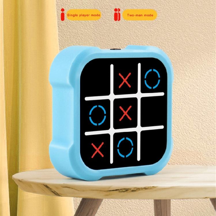 Educational Game, Electronic 4 In 1 Handheld Puzzle Game Toy Travel Noughts and Crosses Game Board Game for Kids Adults