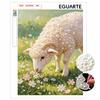 Pearl Painting Kit DIY Cute Sheep Grazing In Flower Field Home Decoration Painting